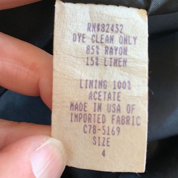 Black Fringe Linen Party Dress size 4‎ - Picture 10 of 10